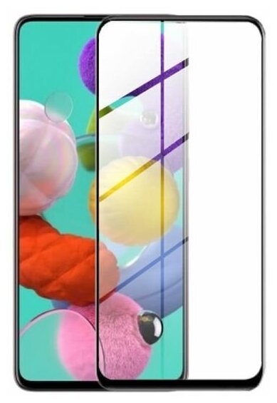 Защитное стекло Deppa для Samsung Galaxy A72 (черная рамка) - фото №4
