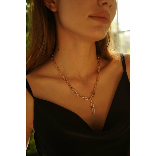 Колье Sinotti, циркон, длина 50 см, золотистый