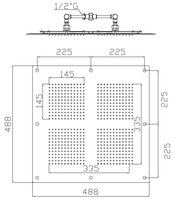 Верхний душ Effepi 330-02 Chrome