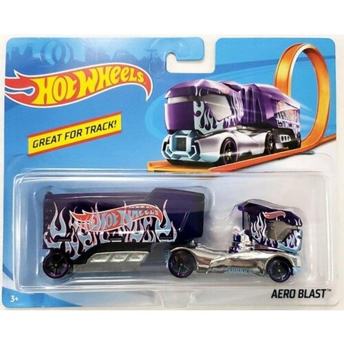 Машинка грузовик-трейлер Hot Wheels Aero Blast BFM60-BFM78 трейлер hot wheels bfm60 1 64