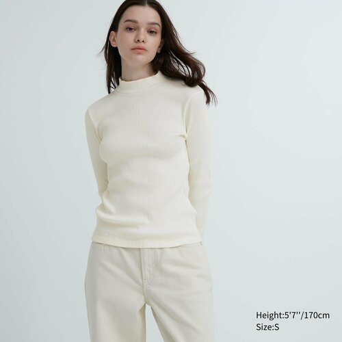 Лонгслив Uniqlo, хлопок, размер L, серый