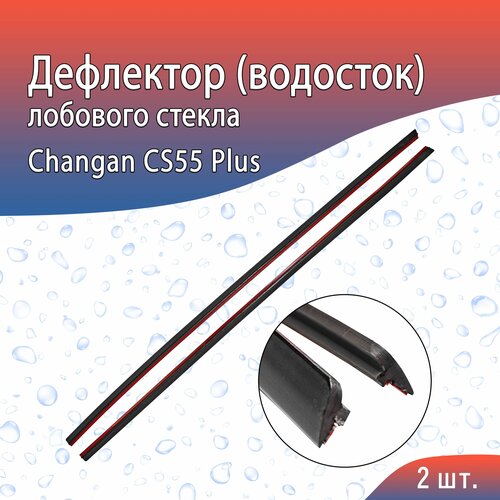 Водосток (дефлектор) лобового стекла Changan CS55PLUS (2022-н. в) / Чанган ЦС 55 Плюс
