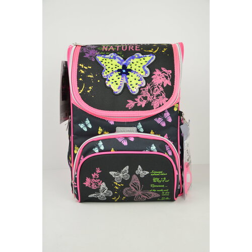 Ранец deVENTE. Mini. Neon Butterfly школьный жесткий 35x26x20 см, вес 800 г, 1отделение