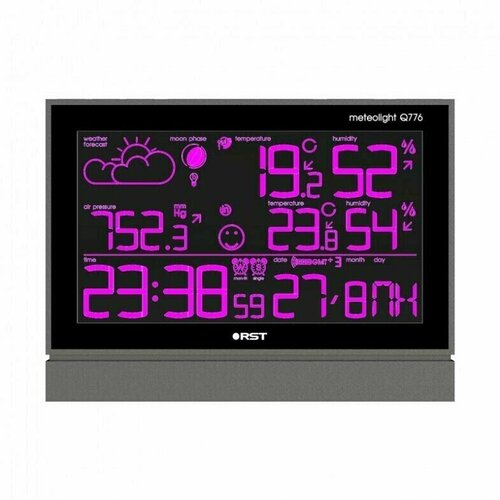 Многоцветная цифровая электронная метеостанция с барометром с беспроводным датчиком Q776 RST 88776 2196800₽