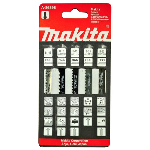 фото Набор пилок для лобзика Makita A-86898 5 шт.