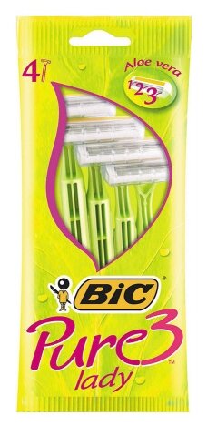 Bic Станок для бритья одноразовый Pure 3 Lady, 4 шт/уп