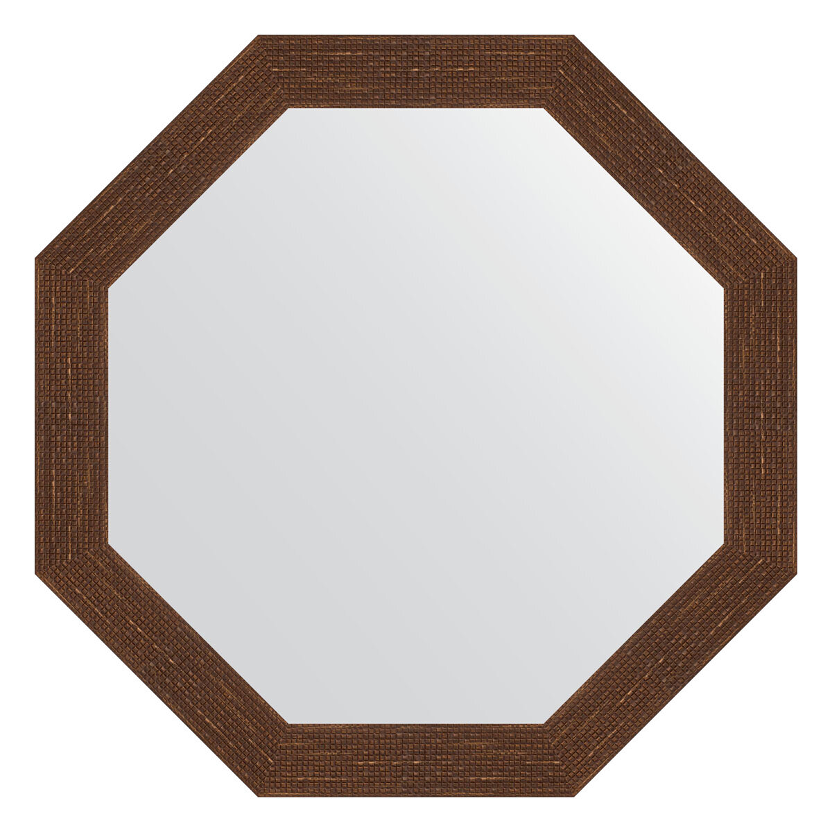 Evoform Зеркало настенное Octagon EVOFORM в багетной раме мозаика античная медь, 73х73 см, BY 3741