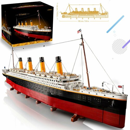конструктор 92026 jiestar титаник 1912 1059 деталей Конструктор Титаник 8998 / 9090 деталей / Подарочный игровой набор Titanic для детей взрослых, мальчиков и девочек