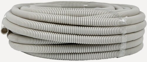 Изображение товара Труба гофрированная ПВХ с протяжкой d25 мм (25 метров) серая EKF-Plast
