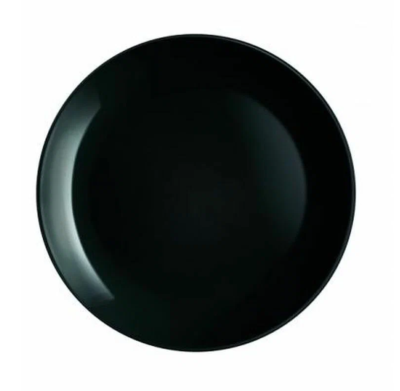 Тарелка обеденная дивали "Diwali" 25 см 6 штук черная - фотография № 1
