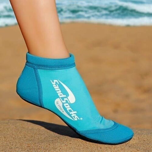 фото (l) vincere sprites sand socks marine blue носки для пляжного волейбола голубой/белый