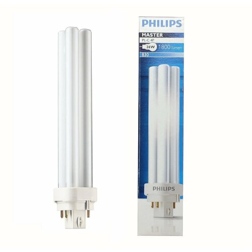 Люминесцентная лампа PHILIPS MASTER PL-C 26W/830/4P G24q-3