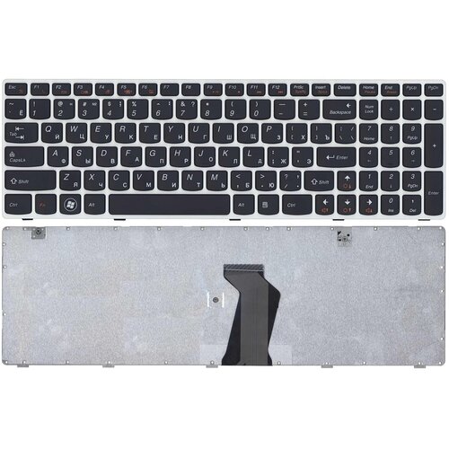 Клавиатура для ноутбука Lenovo G580 G585 G780 Z580 Z580A белая рамка pn 25-201846 1170₽