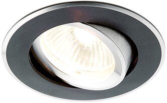 Светильник Ambrella light A502 BK, сатин/черный, GU5.3, 50 Вт, цвет арматуры: серый, цвет плафона: белый