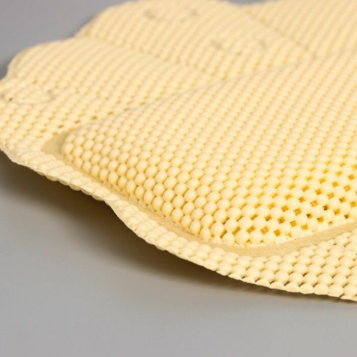 SPA-коврик для ванны с подушкой на присосках "Лотос", цвет бежевый - фотография № 5