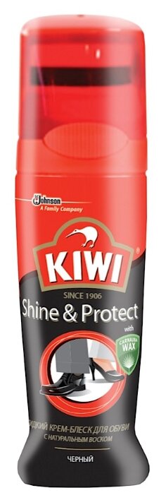 Kiwi Shine & Protect жидкий крем-блеск черный