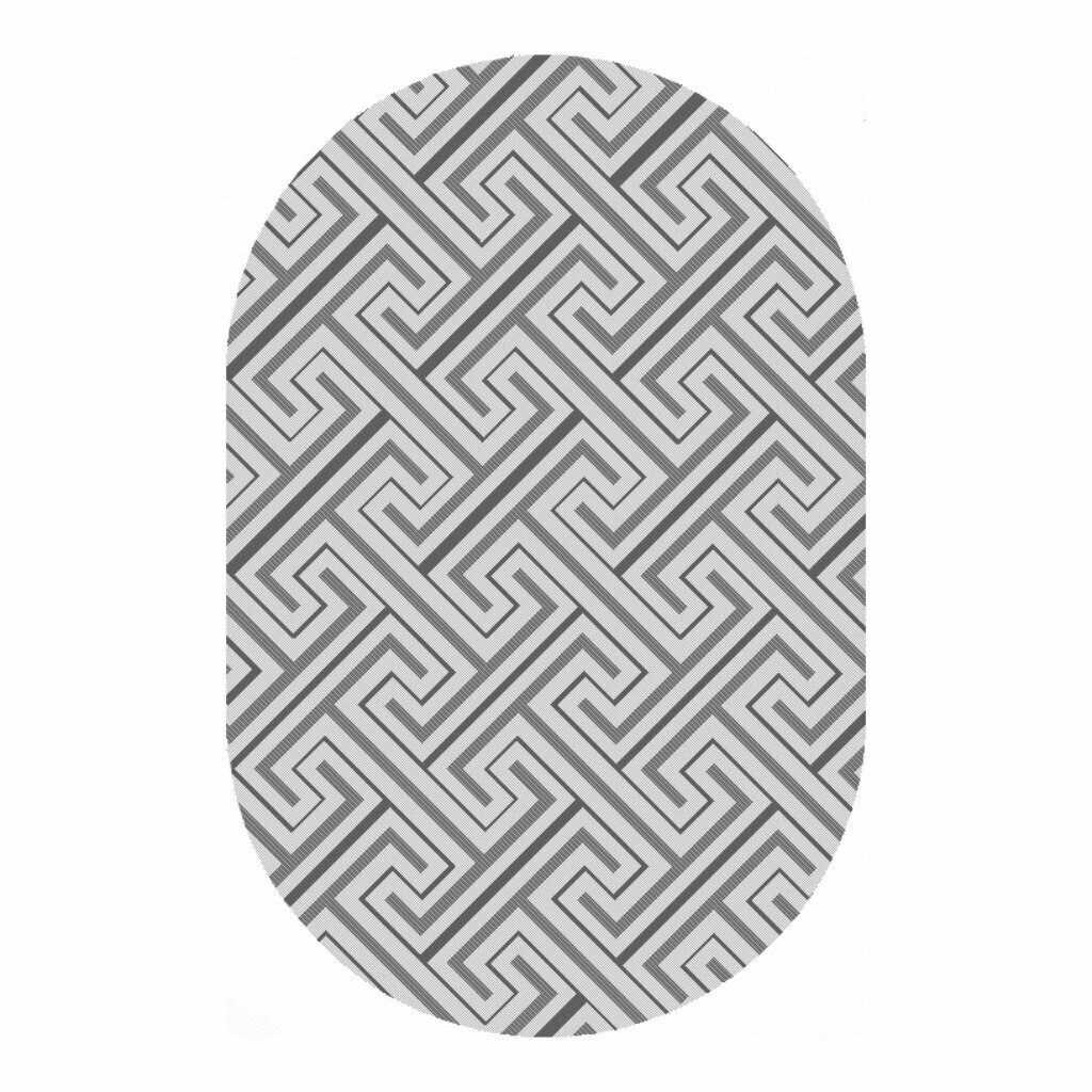 Ковер-циновка Люберецкие ковры Эко 77012-55 овальный, 0,5 x 0,8 м - фотография № 3
