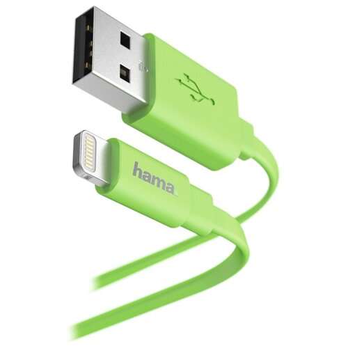 фото Кабель HAMA USB - Apple Lightning Flat 1.2 м зеленый