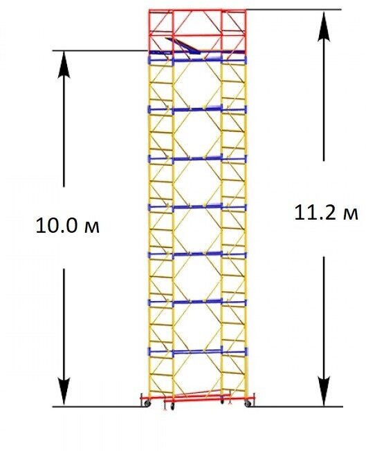 Вышка-тура ВСП - 250/1,2 Высота - 11.2 м