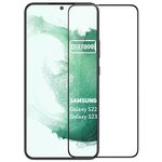 Защитное стекло для Samsung Galaxy S22 и Samsung Galaxy S23 c полным покрытием, серия Стеклофф Base - изображение