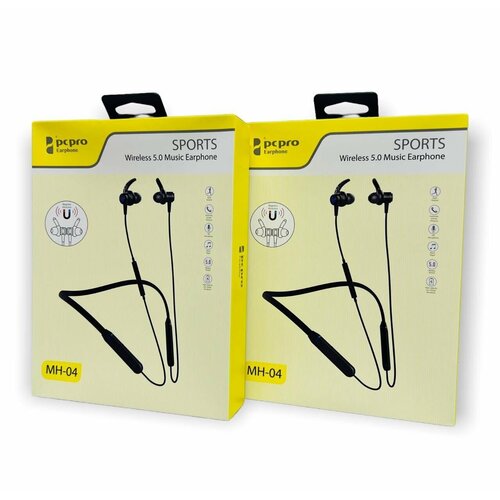 Беспроводные спортивные наушники с шейным ободком PcPro MH-04 black черный BLUTOOTH-Гарнитура bluetooth наушники Спорт гарнитура 390₽