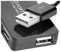 USB-концентратор GreenConnect GCR-UH244B разъемов: 4 черный