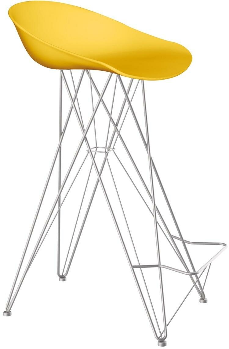 фото Стул барный Sheffilton SHT-ST19/S66 Желтый/Хром лак