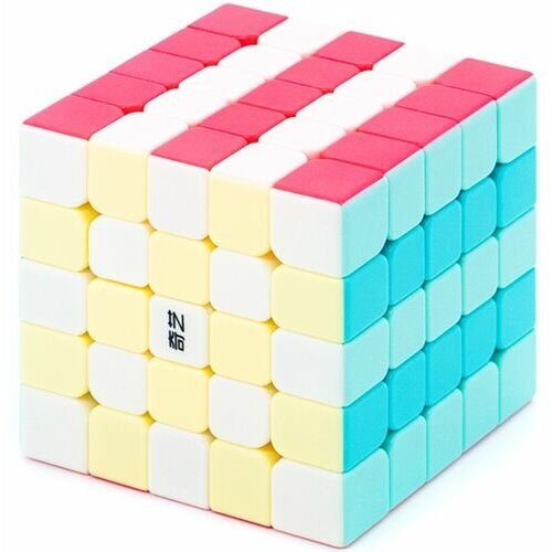 Скоростной Кубик Рубика QiYi MoFangGe 5x5х5 Qizheng Neon / Развивающая головоломка / Цветной пластик