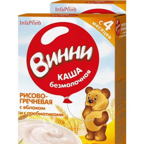 Винни Каша Пшеничная с яблоком, 2 шт по 200 гр