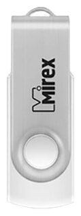 Mirex Флешка Mirex SWIVEL WHITE, 4 Гб, USB2.0, чт до 25 Мб/с, зап до 15 Мб/с, белая