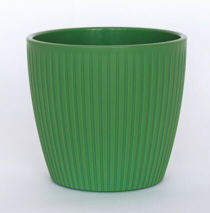 Кашпо Santino с дренажной системой полива Эви VipSet, 3л, 17.5x15.5 см, зелёный