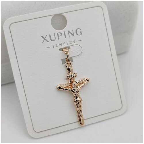 Бижутерия под золото Xuping Jewelry, подвеска, крестик, кулон, медицинский сплав (медсплав)