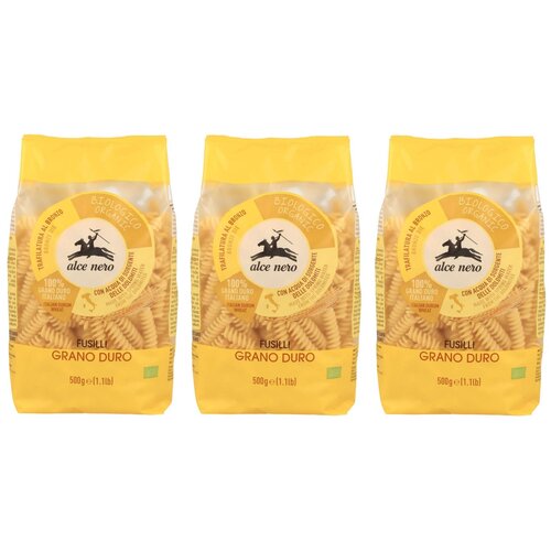 Макаронные изделия Alce Nero Fusilli Biologici-Organic, 500 г 3 пачки