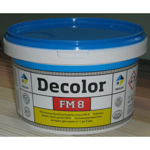 Полимерцементная затирка для заполнения межплиточных швов DECOLOR FM 8 багама (2кг)