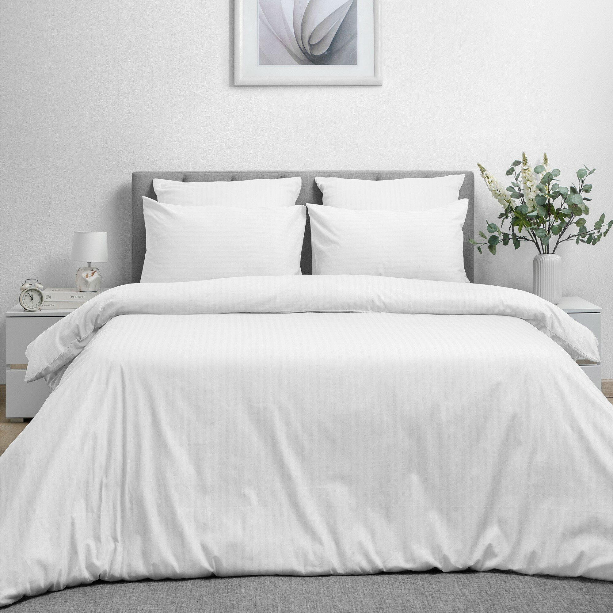 фото Пододеяльник Волшебная Ночь двуспальный 2 СП 180х215 Warm white, поплин, хлопок 100%