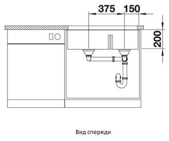 Кухонная мойка Blanco SUBLINE 430/270-U Silgranit INFINO кофе - фотография № 4