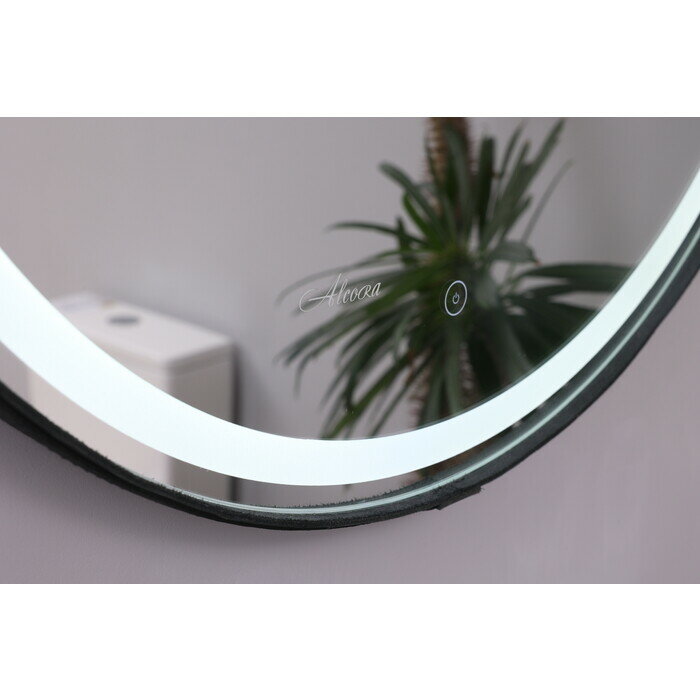 Зеркало на ремне с подсветкой Belt Black LED ø65 см - фотография № 13