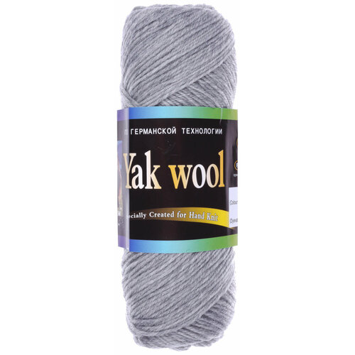 Пряжа Color City Yak wool серый (29606), 60%пух яка/20%мериносовая шерсть/20%акрил, 430м, 100г, 2шт