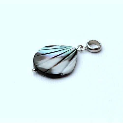 фото Подвеска, перламутр, серый нет бренда