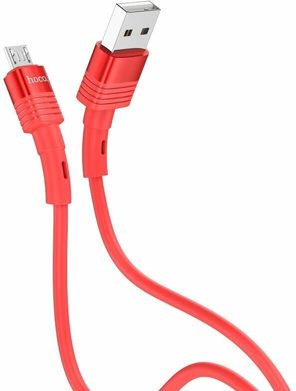 Кабель USB 2.4A (microUSB) 1.2м HOCO U82 Красный