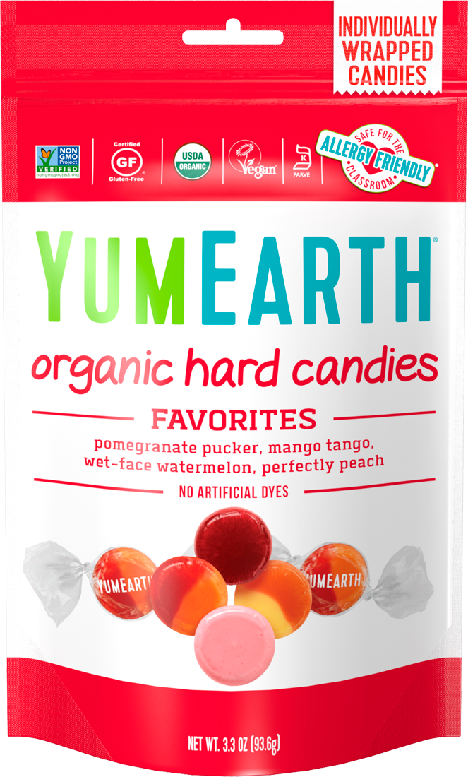 Органическая леденцовая карамель YumEarth Organic Hard Candies Favorites, Ассорти любимых вкусов, 30 штук - фотография № 1