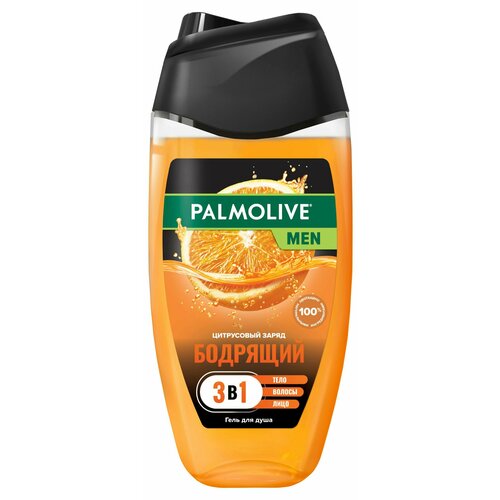 Гель для душа Palmolive Men Бодрящий Цитрусовый Заряд 3 в 1 для тела и волос, 250 мл, 2 шт