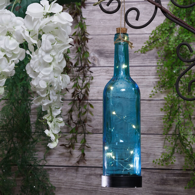 Kaemingk Садовый светильник - бутылка Solar Firefly на солнечной батарее 31 см, 10 теплых белых LED ламп, голубой, IP44 894669