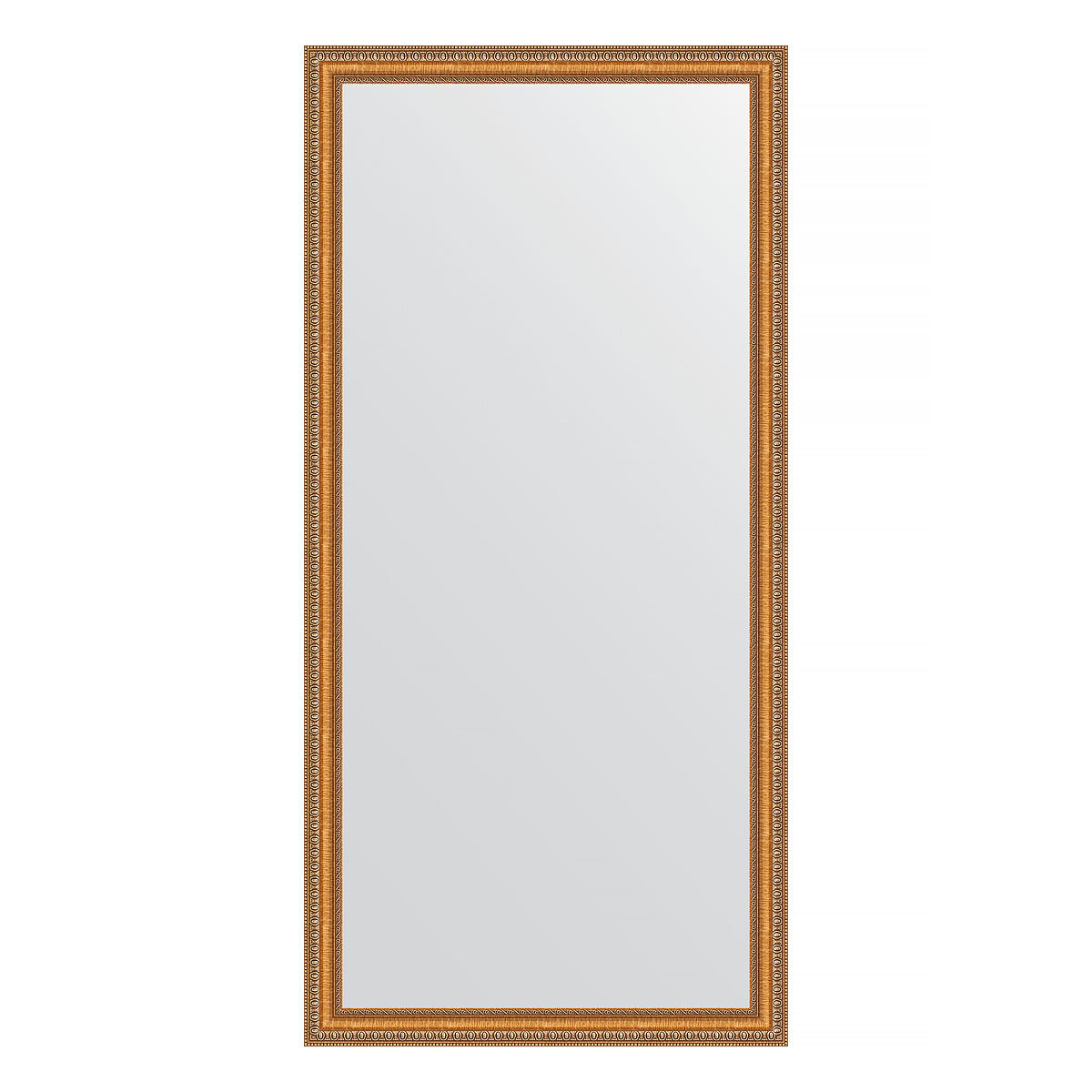 Зеркало настенное EVOFORM в багетной раме золотые бусы на бронзе, 75х155 см, для гостиной, прихожей, кабинета, спальни и ванной комнаты, BY 3330