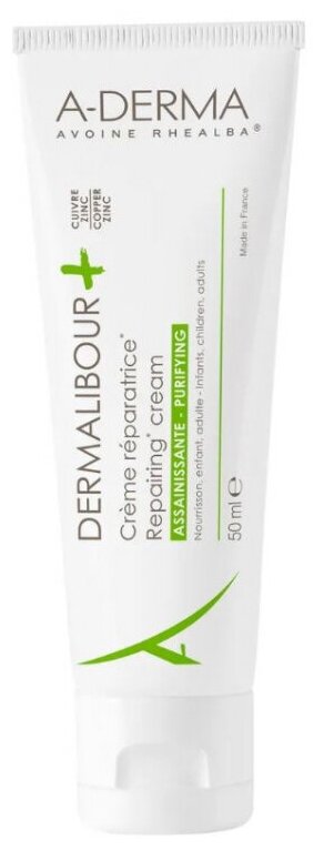 A-DERMA Dermalibour+ Восстанавливающий крем Dermalibour+ CICA-Crème 50 мл