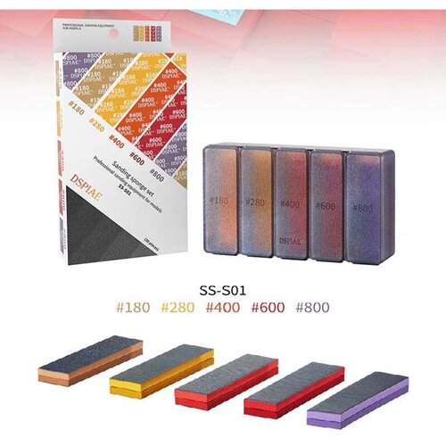 Набор наждачных губок средней зернистости #180-800 грит, 30 шт, Dspiae (Китай)