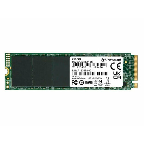 ssd накопитель transcend 115s ts1tmte115s 1тб m 2 2280 pcie 3 0 x4 nvme m 2 Твердотельный накопитель Transcend 115S 250Gb TS250GMTE115S