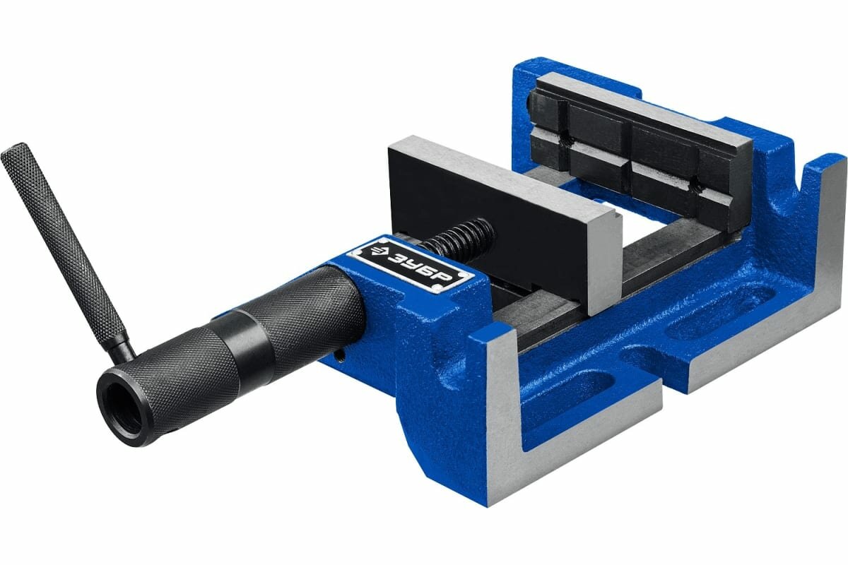 ЗУБР 100 мм, трехсторонние станочные сверлильные тиски, Профессионал (32723)