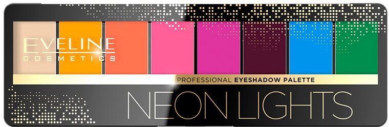 Палетка теней для век `EVELINE` EYESHADOW PROFESSIONAL PALETTE тон 06 (neon lights)