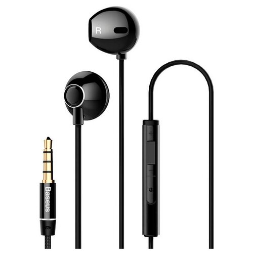 Наушники с микрофоном Baseus NGH06-01,Encok Wire Earphone H06, черные